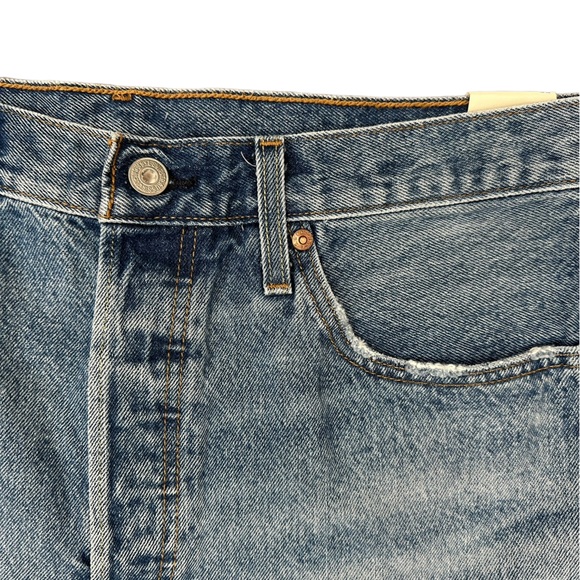 Levi’s 501 Distressed High Rise Denim Shorts - Picture 3 of 8